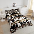 thumbnail image 3 of Erosebridal Cowhide Comforter Set Western Bedding Sets King,Black and White Highland Cow Print Quilt Exotic Aztec Diamond Duvet Insert,Farm Animals Bull Cattle Skin Room Decor Cowboys Gifts for Women, 3 of 6