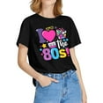 thumbnail image 4 of Oversized 80s T-Shirts for Women I Love The 80s Tees Vintage neon Crewneck Short Sleeve 1980 Themed Style Party Tops, 4 of 5