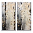 thumbnail image 2 of Designart "Monochrome Tree Of Gray And Gold" Tree Monochrome Framed Wall Art Set Of 2 - Gold Floral Framed Wall Art Set Of 2, 2 of 7
