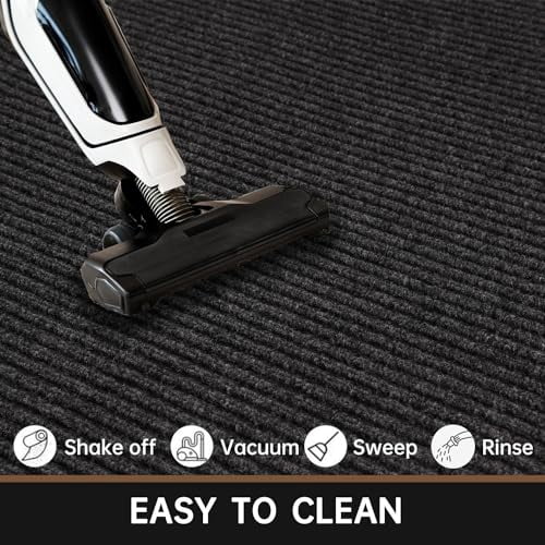 Heavy Duty Indoor Outdoor Doormat 72x24 Inches, Non-Slip Entryway Welcome Mat with Rubber Backing, Low Profile Commercial Grade Front Door Mat for High Traffic Areas