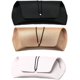thumbnail image 1 of Estuche para gafas de 3 piezas, estuche para gafas de sol de cuero sintético suave y portátil, bolso simple para gafas para mujeres y niñas (negro, blanco y dorado), 1 of 2