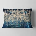 thumbnail image 1 of Blue Vintage Crystal Chandelier - Flower Throw Pillow - 12x20, 1 of 1