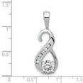 thumbnail image 5 of 14K White Gold Charm Pendant Slide Only Center Stone 34 mm 13, 5 of 5