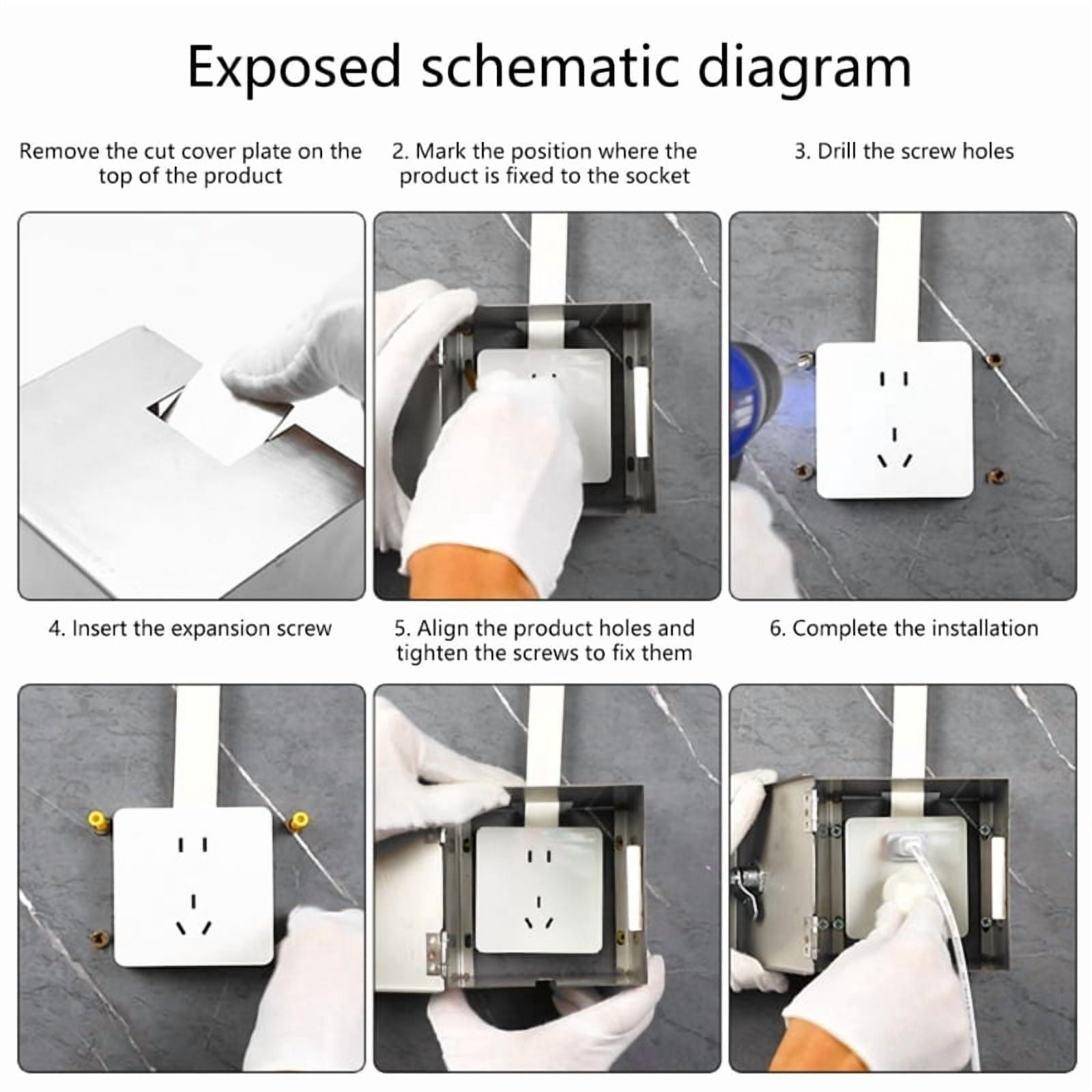 Zecic Stainless Steel Weatherproof Electrical Socket Protective Box for Outdoor Use