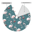 thumbnail image 2 of Yiaed Flamingo Print Christmas Tree Skirt , Tree SkirtsTree Mat for Christmas Winter Holiday Indoor Decorations-30", 2 of 7