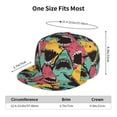 thumbnail image 4 of Kdxio Angry Shark Pattern Print Snapback Hat for Men Women,Adjustable Baseball Cap, 4 of 7