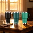 thumbnail image 7 of AQUAPHILE 30oz Stainless Steel Insulated Coffee Mug with Handle, Double Walled Vacuum Travel Cup with Lid & Straw, Reusable Thermal Coffee Cup, Portable Coffee Tumbler,Green, 7 of 7