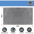 thumbnail image 3 of 48 Pack Gym Towels Set - Highly Absorbent and Quick Drying Microfiber Salon Towels, Premium Hand Cloths for Bathroom, Gym, Shower, Hotel, and Spa - 16x27 inch (Grey), 3 of 6
