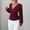 *Red, variant on ClodeEU Women's V Neck Long Sleeve Blouses with Hand Sewn Pearls,Elegant Tops Glitter for Party Black,Womens Plus XXL