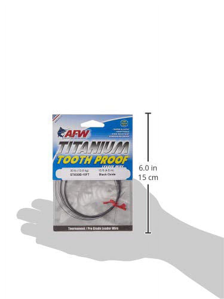 American Fishing Wire Titanium Single Strand Leader 15 Ft, 100#