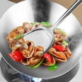 thumbnail image 3 of Wok en Acier Inoxydable Style Chinois Poêle à Frire pour Cuisinière à Gaz, 3 of 8