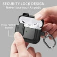thumbnail image 4 of Airpods 3rd Generation Case with Lock & Cleaning Kit, OTOPO Rugged Shockproof Airpod 3 Protective Cover Men Women for Apple Airpod 3rd Gen Case 2021, Black, 4 of 8