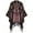 Black/Red, variant on Retro Knitted Shawls and Wraps for Women Tassel Open Front Blanket Scarf Winter Fall Thick Poncho Capes Cardigan Coat