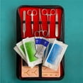 thumbnail image 2 of Qarigey Kit de práctica de sutura médica portátil para entrenamiento profesional Kit de práctica de entrenamiento de sutura Ayudas para vestirse con gancho de botón, 2 of 6