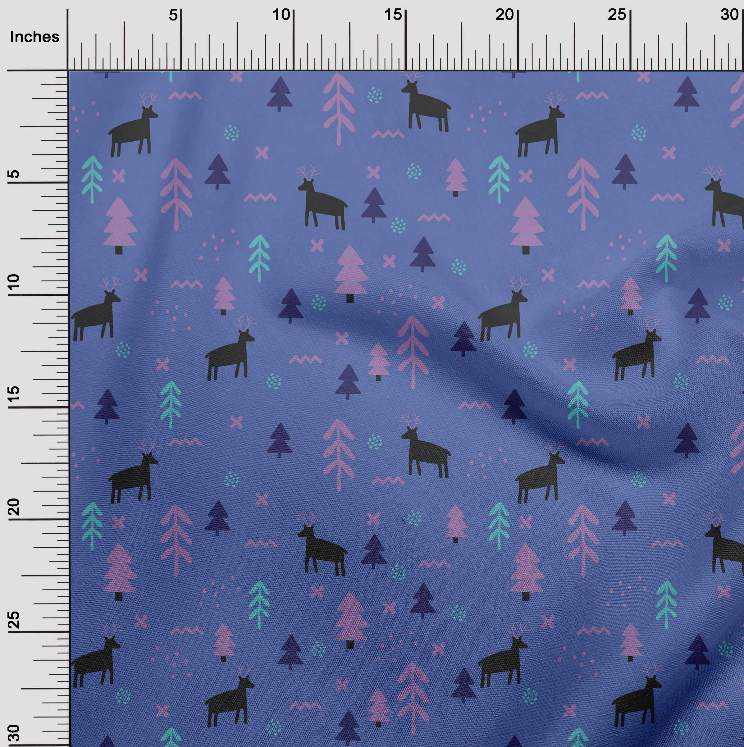 oneOone Cotton Flex Pastel Purple Fabric Christmas Diy Clothing Quilting Fabric Print Fabric By Yard 40 Inch Wide
