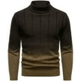 thumbnail image 2 of Betivan Men Solid-Color Gradient Knit Sweater, Slim Fit Turtleneck Pullover Sweaters Casual Fashion Long-Sleeve Base Layer Top, 2 of 7