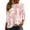 #0416-Pink, variant on Ailaofu Ugly Christmas Shirts for Women Graphic Funny 3/4 Sleeve T Shirt Round Neck Xmas Novelty Holiday Tops
