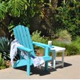 thumbnail image 3 of POLYTEAK Folding Adirondack Chair, Premium Poly Lumber, All Weather Resistant, Outdoor Patio Furniture, Plastic Adirondack Chairs for Patio Garden Fire Pit, Classic Collection (Aqua Blue), 3 of 8