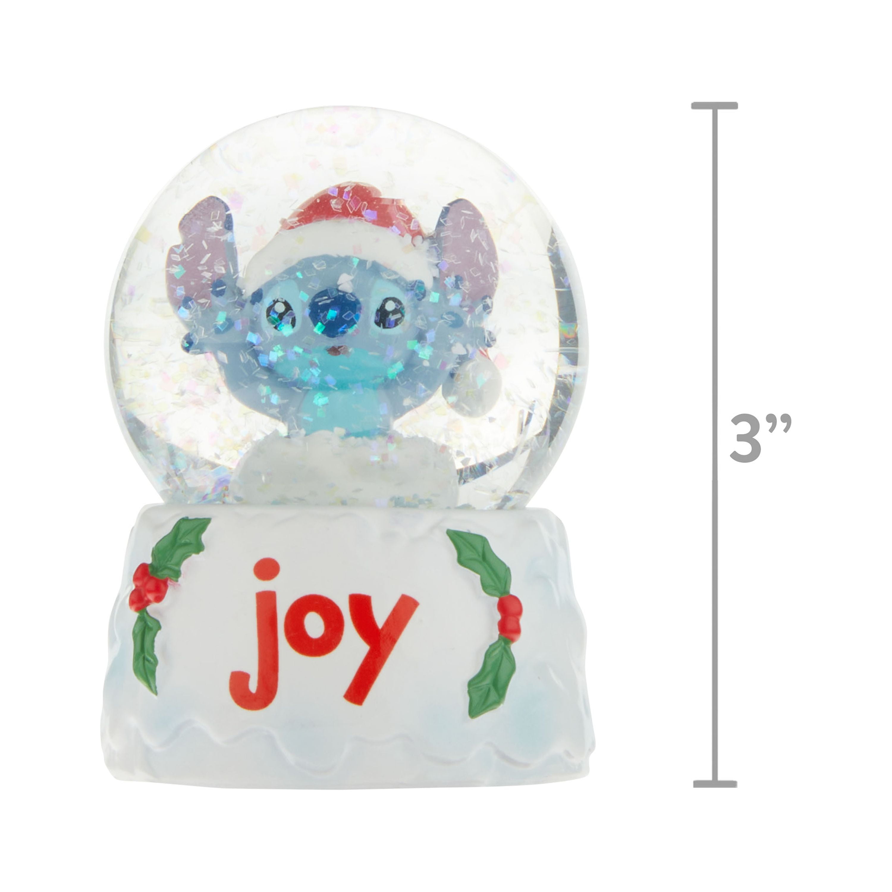 Disney Lilo & Stitch Glitter Globe Atop A Colorful Base Adorned With  Raised-Relief Hibiscus Flowers