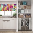 thumbnail image 3 of LALILO Kitchen Curtain Valance Colorful Ocean Beach Sunrise Rod Pocket Window Curtain 52"x 18" Set of 2, 3 of 7