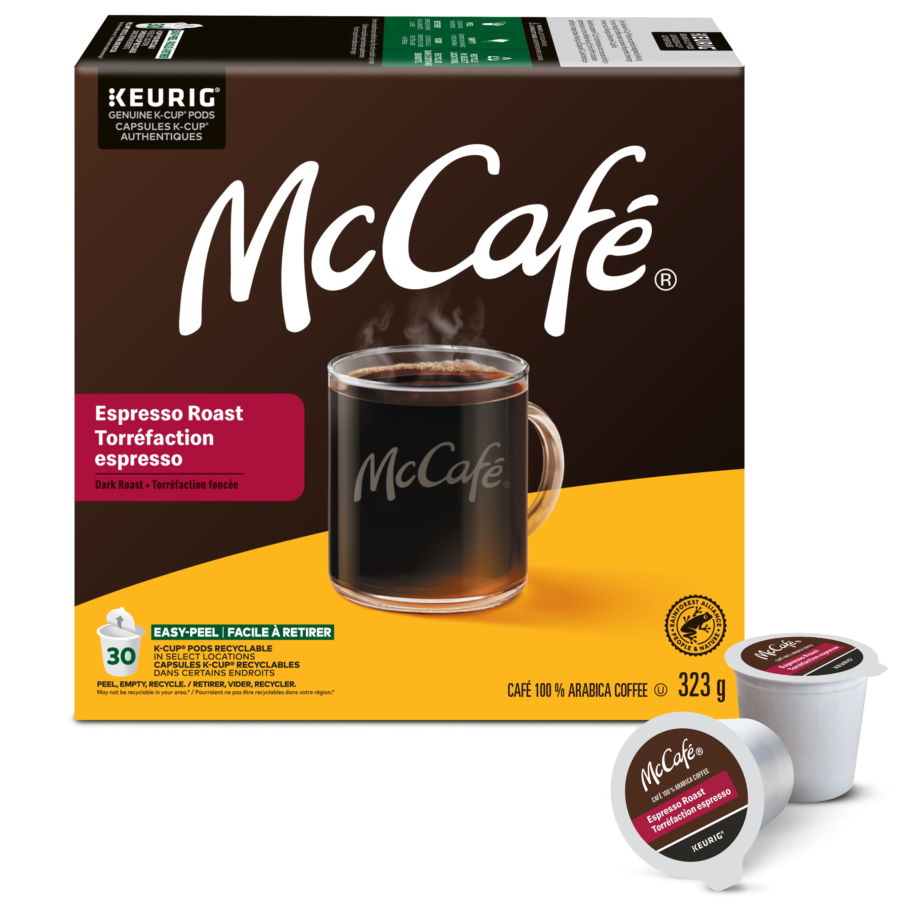 Capsules K-Cup de café Espresso de qualité supérieure McCafé, torréfaction foncée Boîte de 30