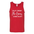 thumbnail image 2 of Wild Bobby Plot Twist He Lives Luke 24:23 Inspirational/Christian Men Graphic Tank Top, Red, Small, 2 of 5