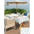thumbnail image 5 of Outdoor Tablecloth with Umbrella Hole for Patio/Picnic/Party/Camping, Turquoise Coastal Waterproof Table Cloth Rectangle Table Cover Washable, Summer Beach Ocean Coral Conch Shell (54"x 80"), 5 of 8