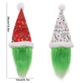 thumbnail image 4 of Bewildely Cubierta navideña para botella de vino, sombrero de cerveza, barba verde, sombrero de estilo de felpa, accesorios de decoración Kits de decoración para fiestas Blanco Bewildely HA068778-02, 4 of 6