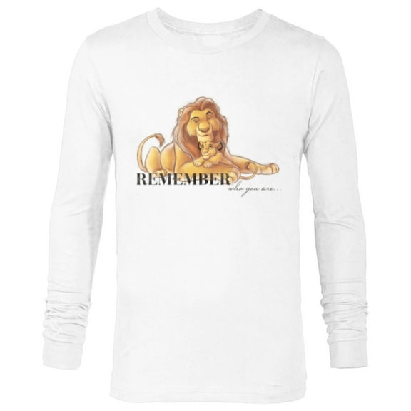 Disney 100 Anniversary The Lion King D100 Quote Remember - Long Sleeve T-Shirt for Men - Customized-White
