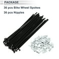 thumbnail image 4 of Unique Bargains 36pcs Universal Bicycle Spokes 12G Bike Wheel Spokes Nipple Black Carbon Steel Black-130mm, 4 of 7