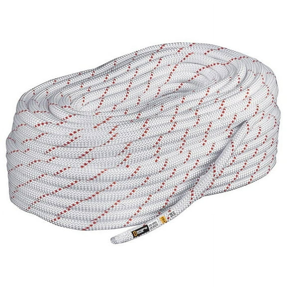 Singing Rock Route 44 10.5mm Static NFPA Certified White Rope with Red Tracers - 600 ft