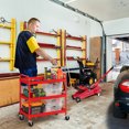 thumbnail image 4 of Costway Chariot Utilitaire en Métal à 3 Niveaux 400 lbs Rangement Service Chariot Outils Rouge, 4 of 9