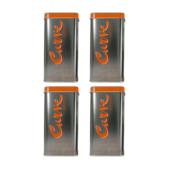 Pack of 4 New Mens Cologne Spray by Curve Sport, Day or Night Fragrance Scent, 4.2 Fl Oz