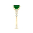 thumbnail image 3 of ANGARA Lab Grown Emerald Engagement Ring with Marquise Motifs for Women in 14K Yellow Gold (Size-8x6mm) | May Birthstone, Anniversary, Jewelry Gift for Women | Lab-Grown Emerald Ring, 3 of 9