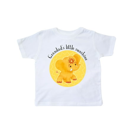 

Inktastic Grandads Little Sunshine Yellow Elephant Etana Cute Gift Toddler Boy Girl T-Shirt