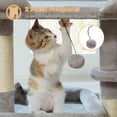 thumbnail image 6 of PAWZ Road 27" Cat Tree Tower with Large Perch, Scratching Posts, Cat Condo for Medium Cats, Gray, 6 of 9