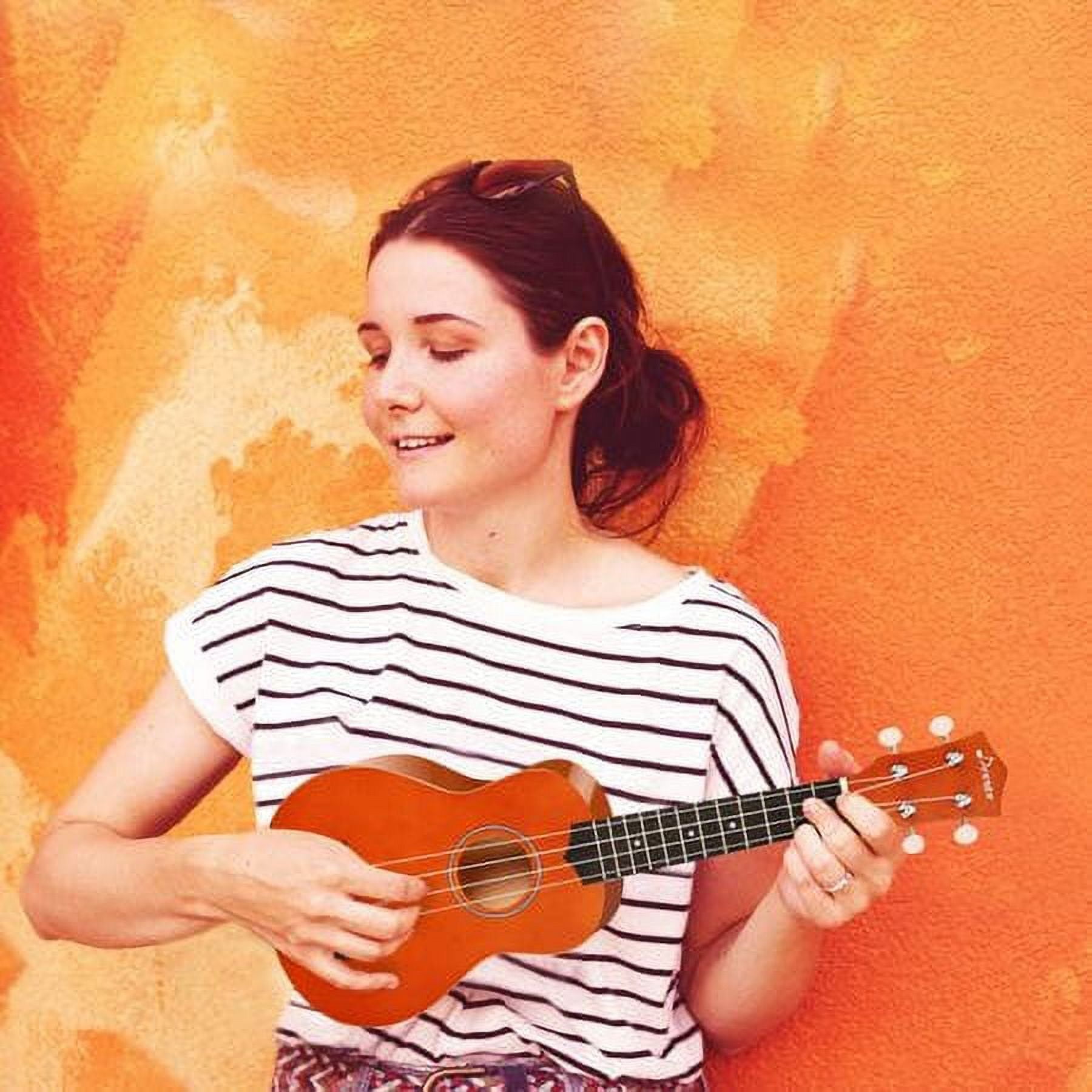 Donner 21" Soprano Ukulele Kit with Online Lesson, Bundle, Strap, String, Tuner, Pick,  Cloth for Beginner Mahogany