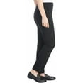 thumbnail image 2 of Hilary Radley Women's Ponte Pull-On Mid Rise Slim Leg Pants, Black, Medium, 2 of 6