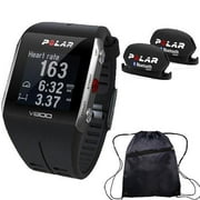 Polar - V800 GPS Sports Watch with Bluetooth Cadence Sensor Set and Bag - Black