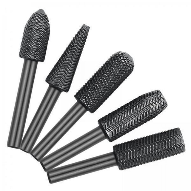Herramienta de Corte de Fresado de Doble Corte, Lima Rotativa Eléctrica de 6mm para Grabado, Pulido Y Perforación de Carpintería, 3x5 Piezas 3 piezas