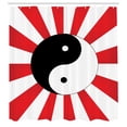 thumbnail image 3 of Ambesonne Ying Yang Shower Curtain, Chinese Sun, 69"Wx70"L, Black White Red, 3 of 5