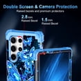 thumbnail image 2 of Casetego for Samsung Galaxy S22 Ultra 5G Case,Glow in The Dark Three Layer Heavy Duty Shockproof Full Body Protection Hard Plastic Bumper+Soft Silicone Case,Shiny Butterfly, 2 of 7