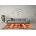 thumbnail image 3 of Ahgly Company Indoor Square Abstract Orange Modern Area Rugs, 5' Square, 3 of 4