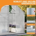 thumbnail image 3 of Uforic 6x6FT Walk-in Robust Aluminum & Polycarbonate Greenhouse with Sliding Doors, Vent Windows for Outdoor Gardens, Silver, 3 of 6