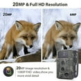 thumbnail image 4 of 20MP Hunting Camera Outdoor Waterproof Night View Trail hunting camera; 1080P Camera Infrared Cam for Wildlife Hunting, 4 of 9