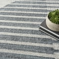 thumbnail image 2 of Nourison Astra Machine Washable Mid-Century Modern Ivory Blue 7'10" x Round Area Rug (8 Round), 2 of 9