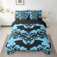 thumbnail image 2 of Manfei Cartoon Bat Animal Bedding Set 7-Piece for Kid, Western Damask Flower King Comforter Sets, Vintage Bohemian Reversible Bed Sheets, Ultra Soft Home Decor, 2 of 7