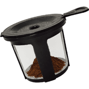 CULINARY CHEF 2-in-1 Single Serve K Cup Coffee Maker with Reusable Stainless Steel Mesh Grounds Pod, Optimal Brew Temperature for Hot, French, Italian, or DIY Iced Blends, Black