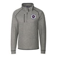thumbnail image 2 of Men's-Cutter & Buck  Heather Gray New England Revolution Big & Tall Mainsail Sweater-Knit Half-Zip Pullover Top, 2 of 3