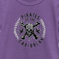 thumbnail image 2 of Girl's Pirates of the Caribbean: Curse of the Black Pearl Black and White Rope Skull Logo  Graphic Tee Purple Berry Medium, 2 of 4